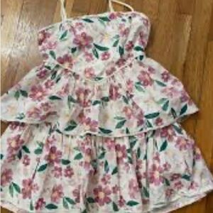 Altar'd State Floral Mini Dress - Pink and Green